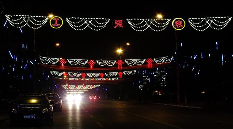 雙兜中國結燈光隧道
